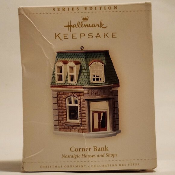 HALLMARK Keepsake Corner Bank Nostalgic Houses and Shops Ornament - Picture 2 of 11